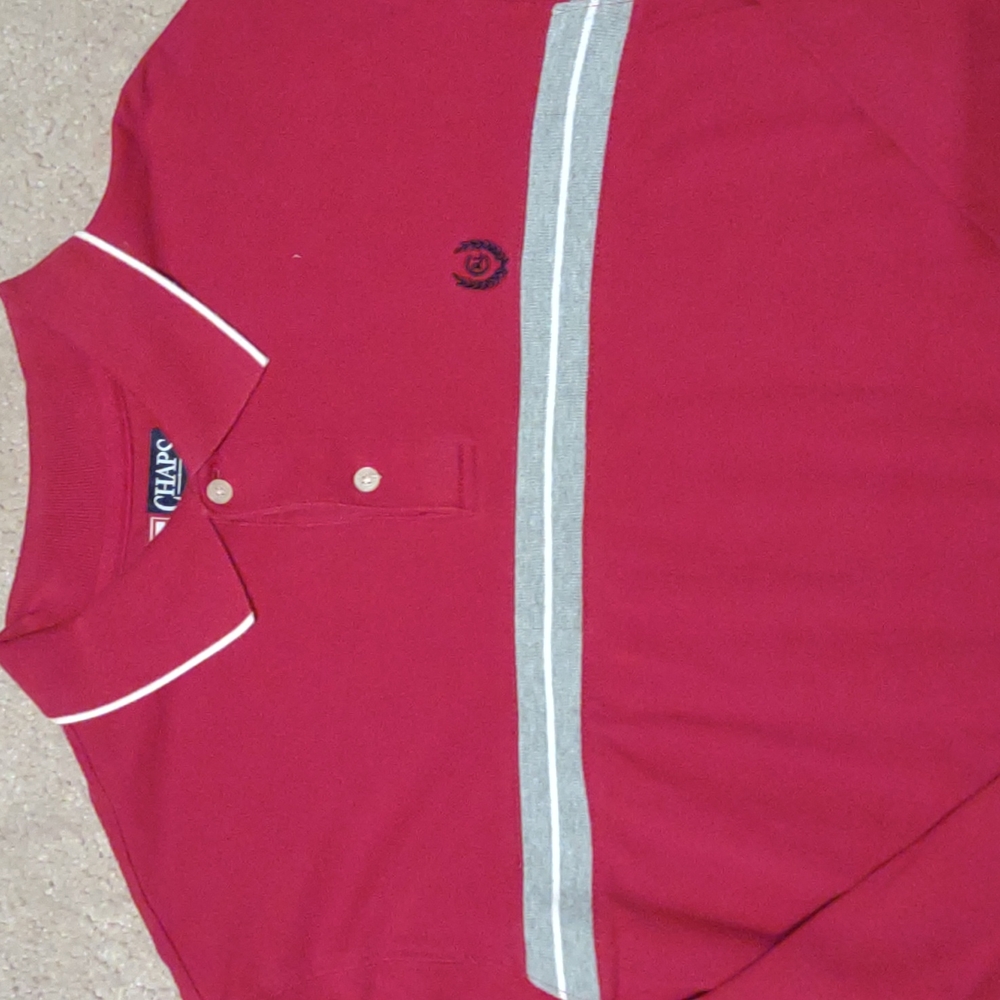 CHAPS RL LS POLO SHIRT